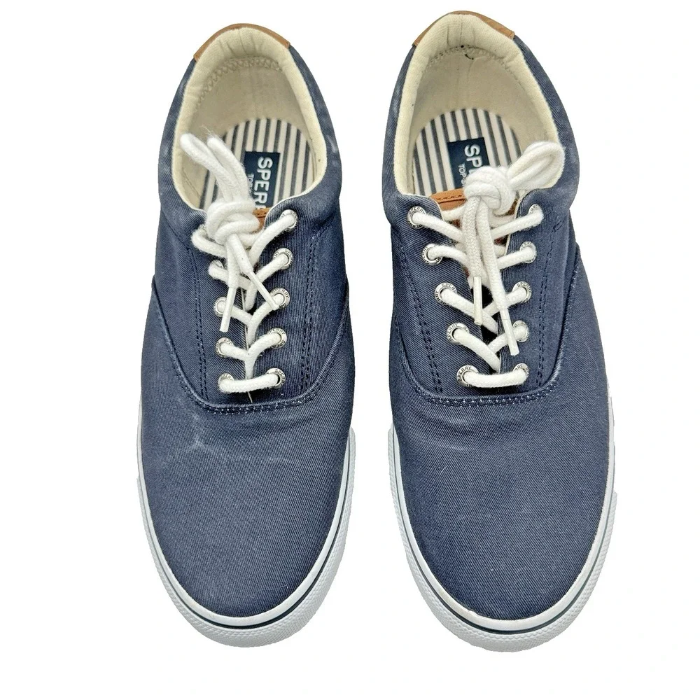 Sperry Men's Striper II Nautical BLUE WASHABLE - US 12M Vintage Boat Shoes Yaght